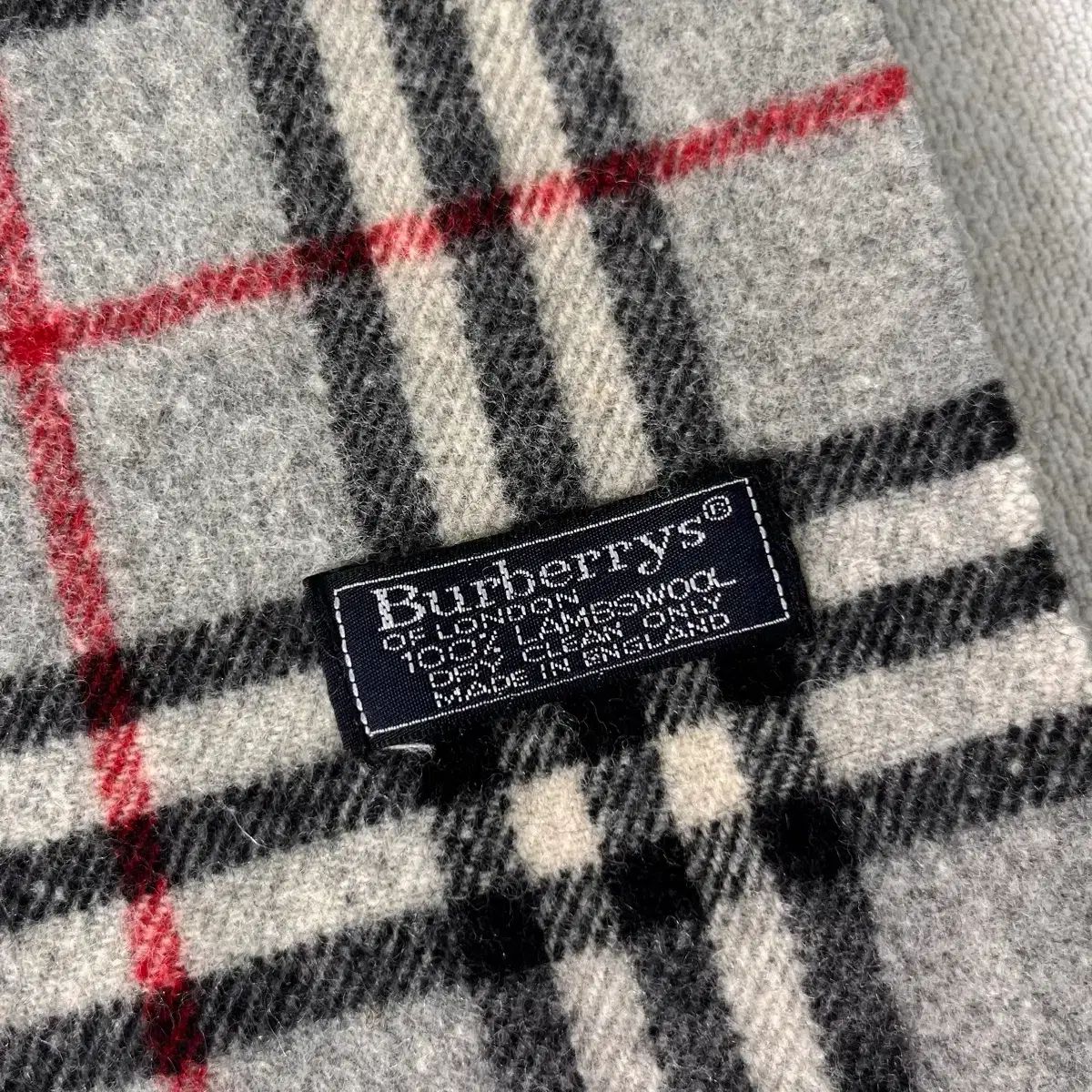 BURBERRY バーバリー ノヴァチェック ラムウール グレー マフラー