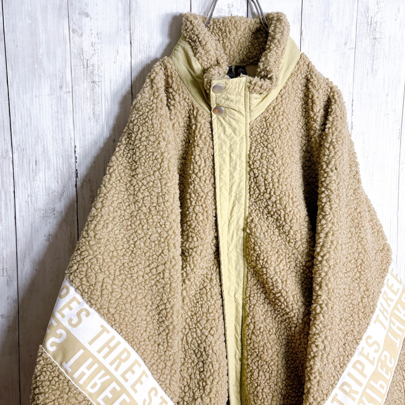 King Gnu 常田着用】adidas ベージュ ボアジャケット #50 - メルカリ