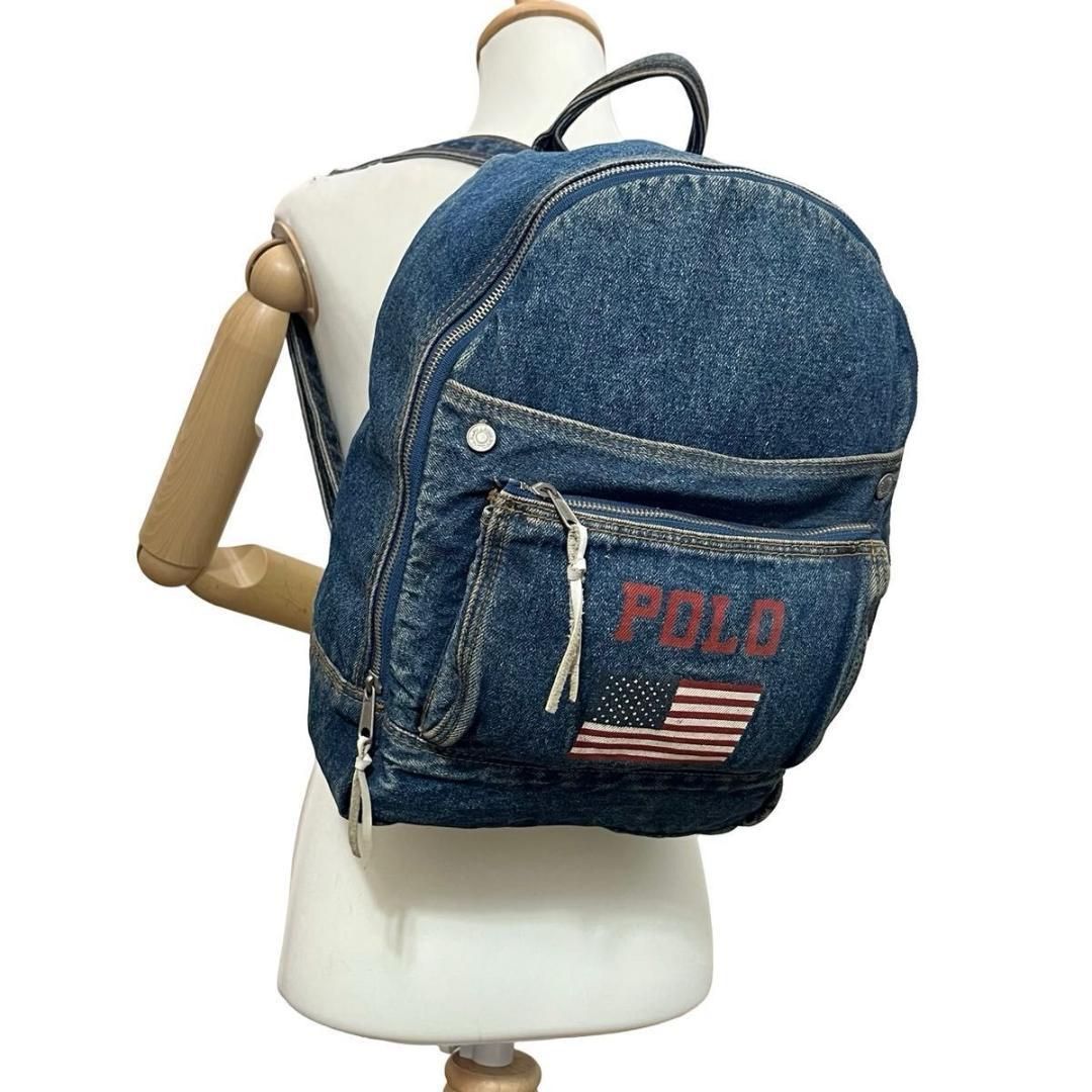 希少 美品 POLO RALPH LAUREN デニム リュック ヴィンテージ - メルカリ