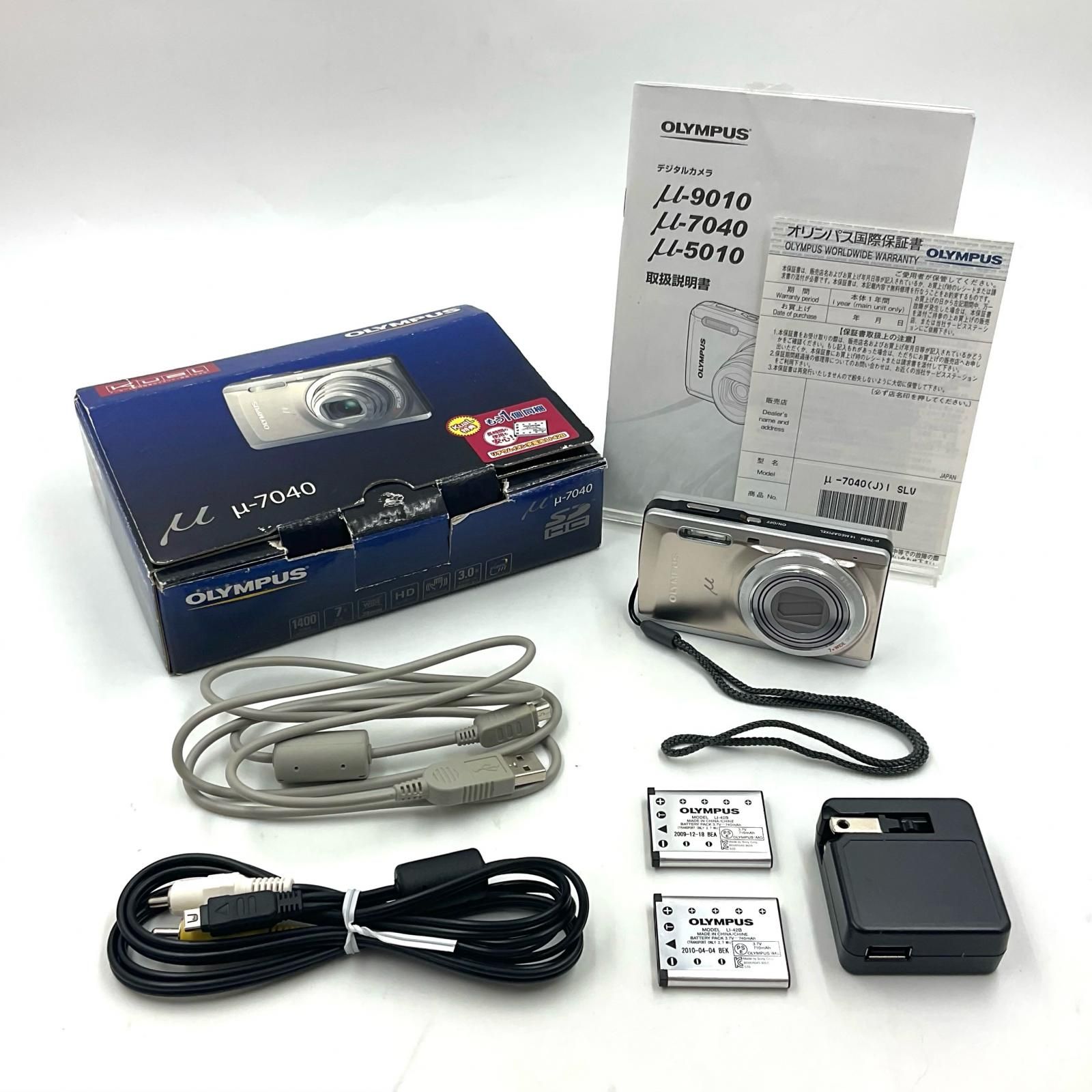 OLYMPUS コンパクトデジタルカメラ μ-7040 チタニウムシルバー 美品