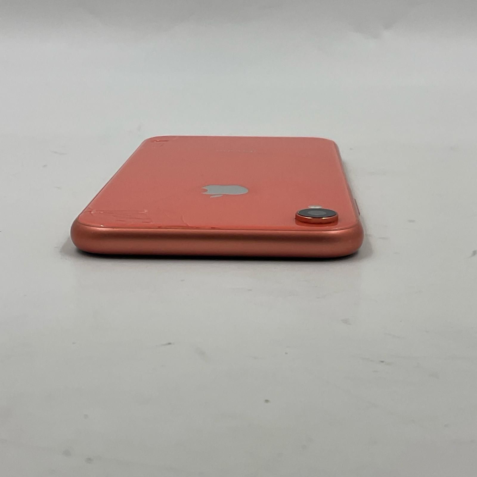 iPhone XR 128GB コーラル ショップ Softbank 白ロム 81%【難有