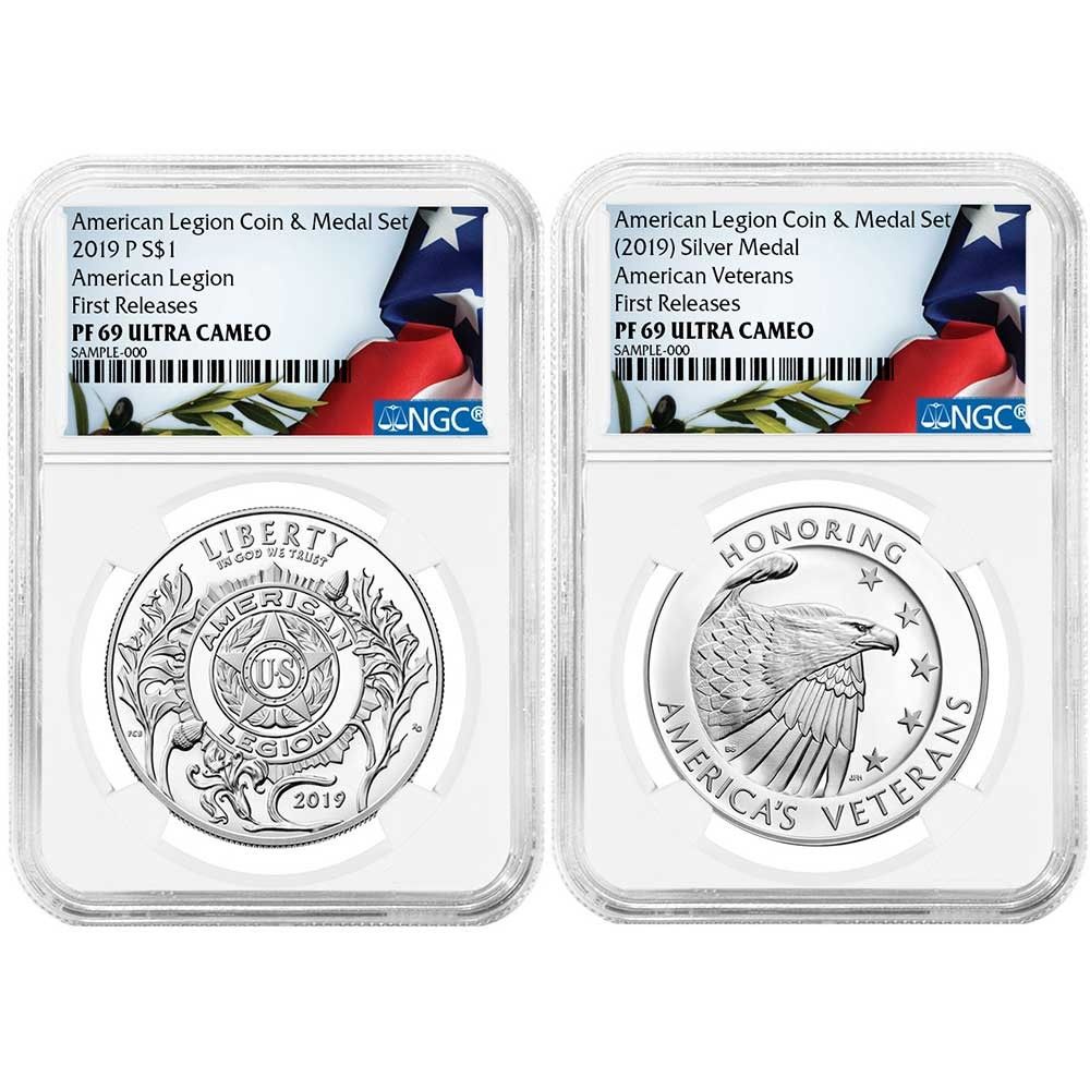 2019-P アメリカ 100周年記念銀貨とメダル - メルカリ