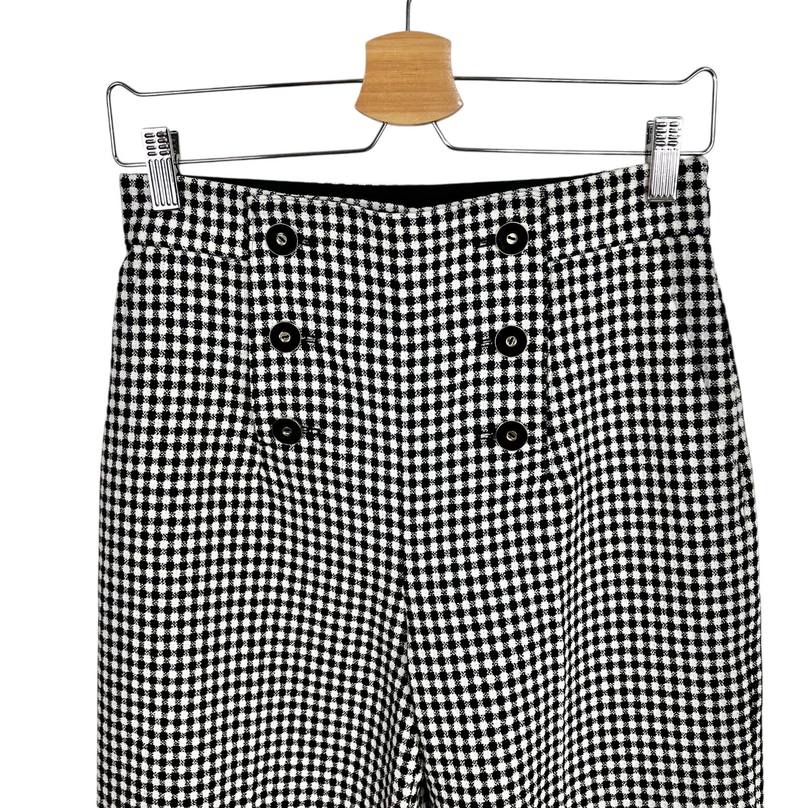 ANAYI 2025SS ドビーツイードマリンパンツ 38 ブラック 黒 アナイ