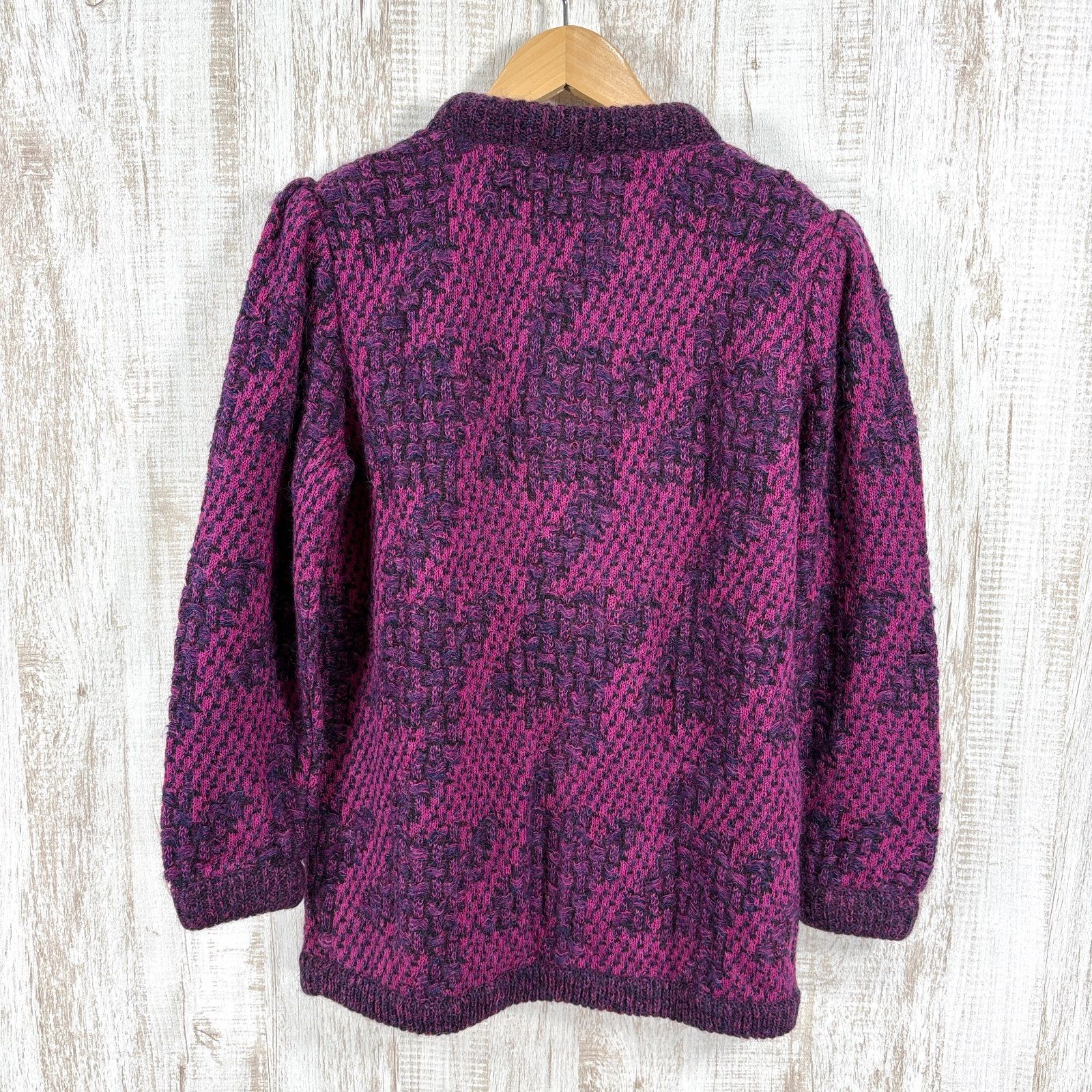 美品 90's Christian Dior 総柄 ニットカーディガン 90s Christian Dior ヴィンテージ クリスチャンディオール シャギー