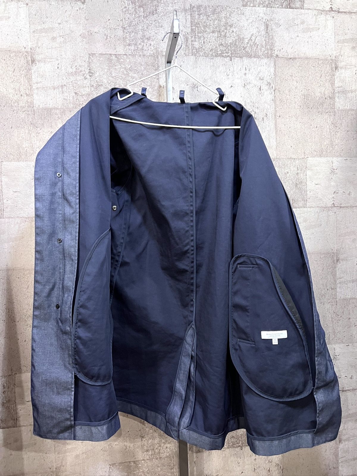 ユナイテッドアローズ B&Y 着脱ダウンライナー BYボンディング 3WAY フーディコート M ネイビー UNITED ARROWS ユナイテッドアローズ B&Y 着脱ダウンライナー BYボンディング 3WAY