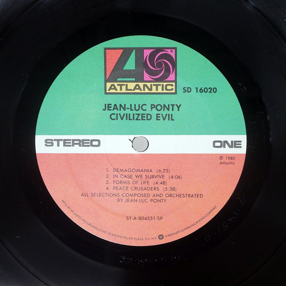 JEAN-LUC PONTY/CIVILIZED EVIL/ATLANTIC LP - メルカリ