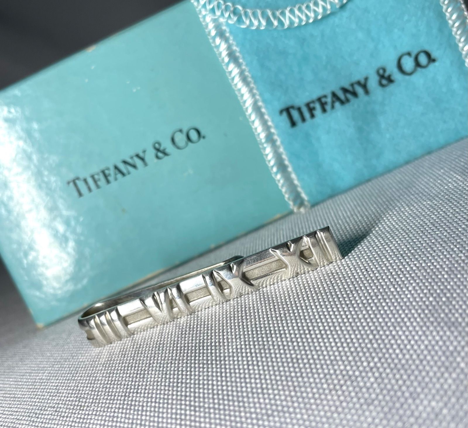Tiffany ティファニー デザインネクタイピン 箱付き TIFFANY ティファニー アトラス スターリングシルバー ローマ数字