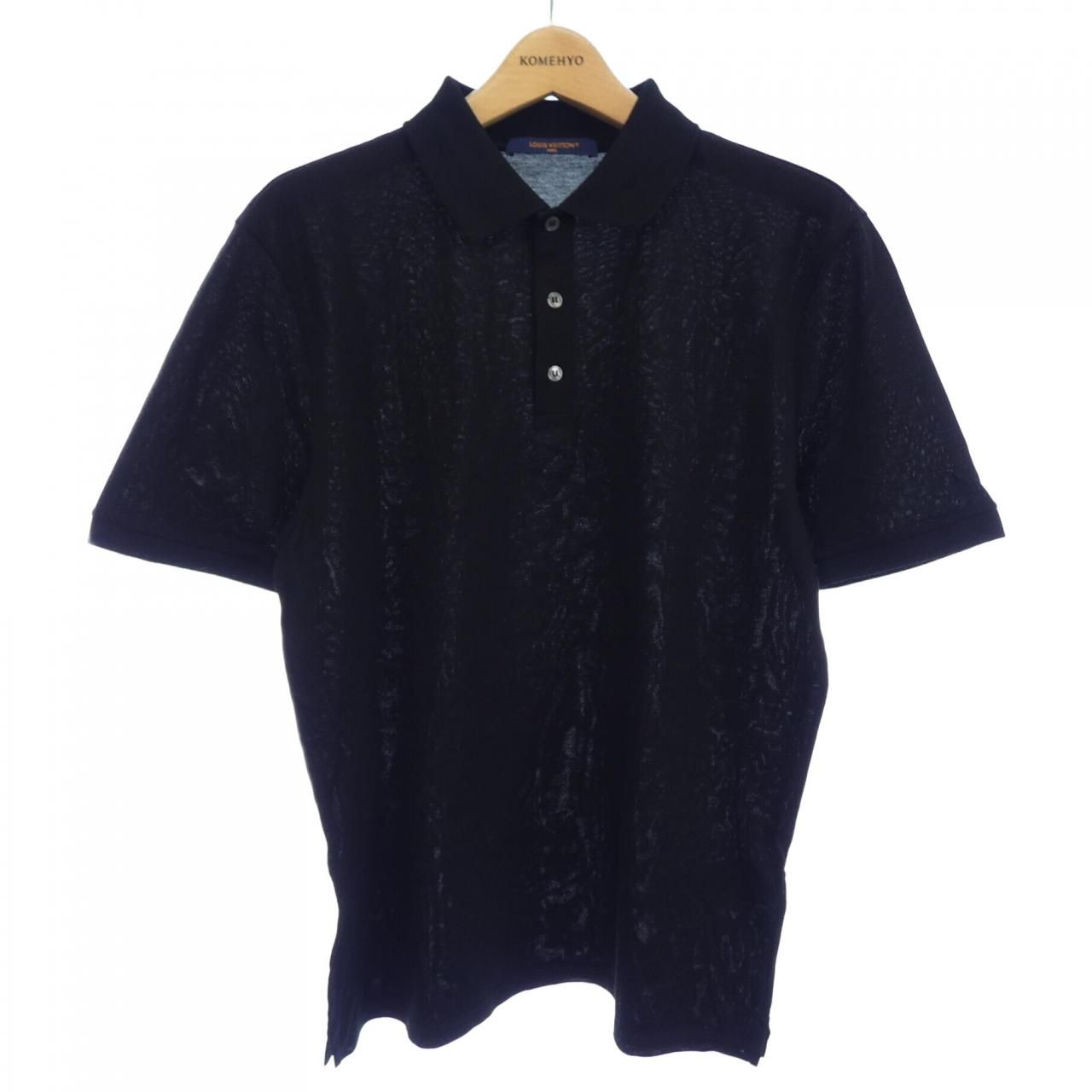 Louis Vuitton 黒 ポロシャツ ルイヴィトン LOUIS VUITTON クラシックショートスリーブピケポロ
