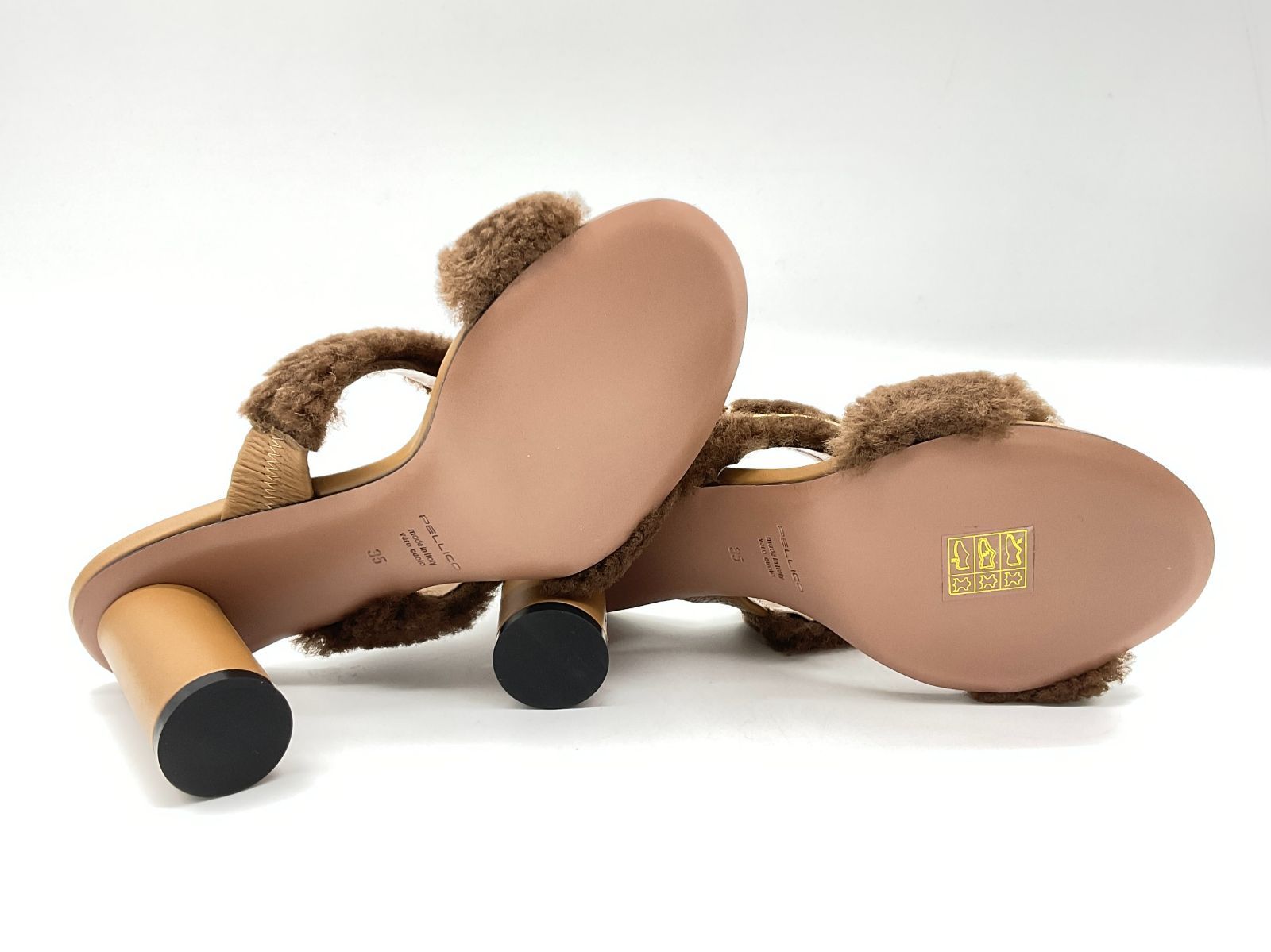 未使用 PELLICO ペリーコ 6710 SOLE 80 SA ボア切り替えヒールミュール