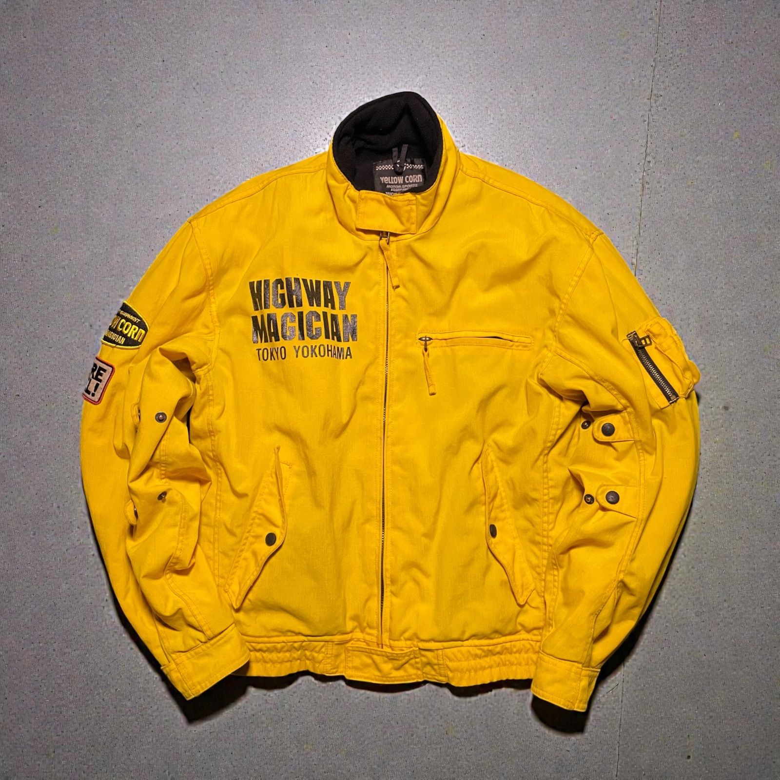 送料無料！ YELLOW CORN バイクウェアジャケット イエロー Lサイズ