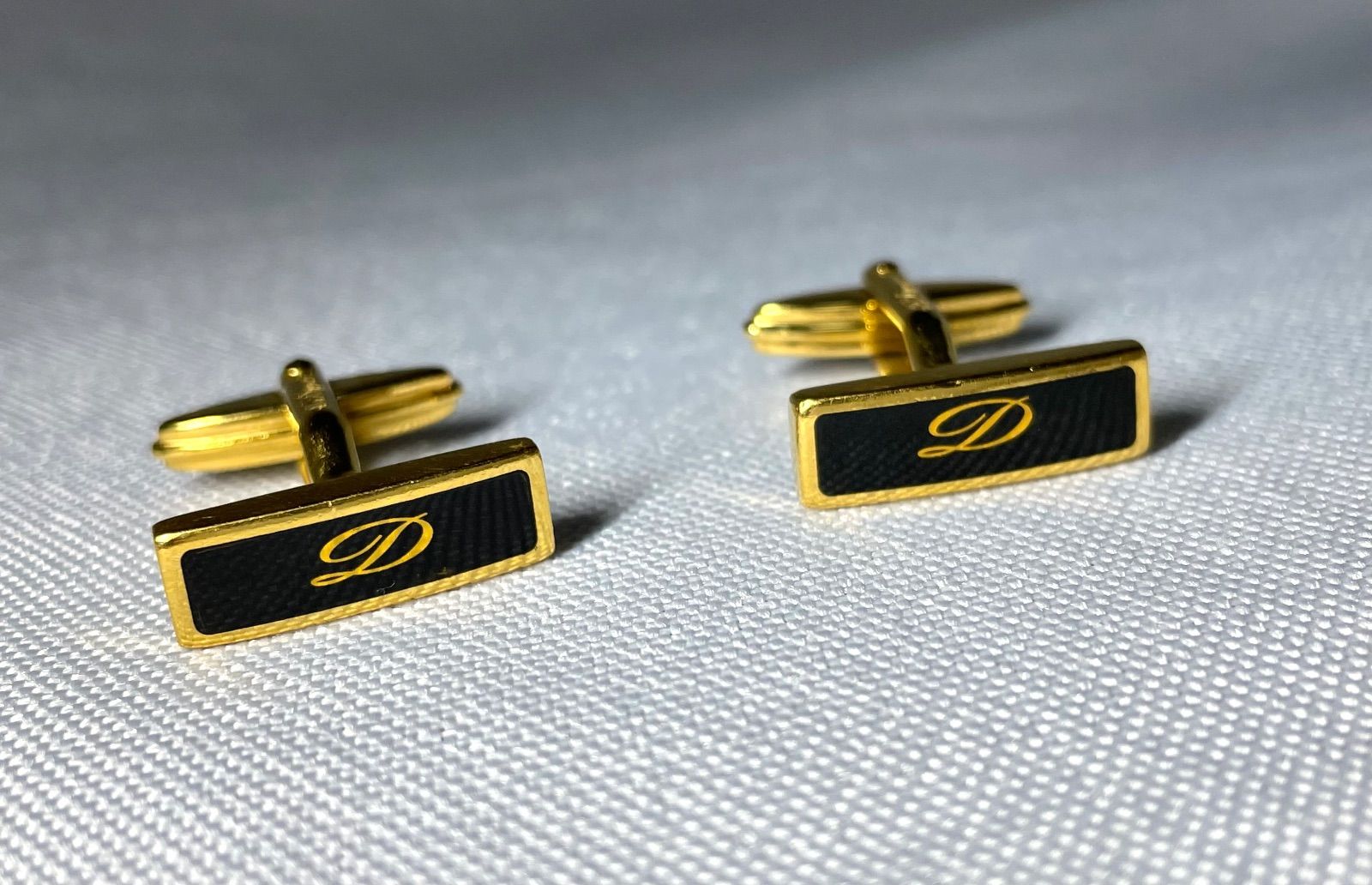 S.T.Dupont デュポン Dロゴ ブラック＆ゴールド スクエア ヴィンテージ