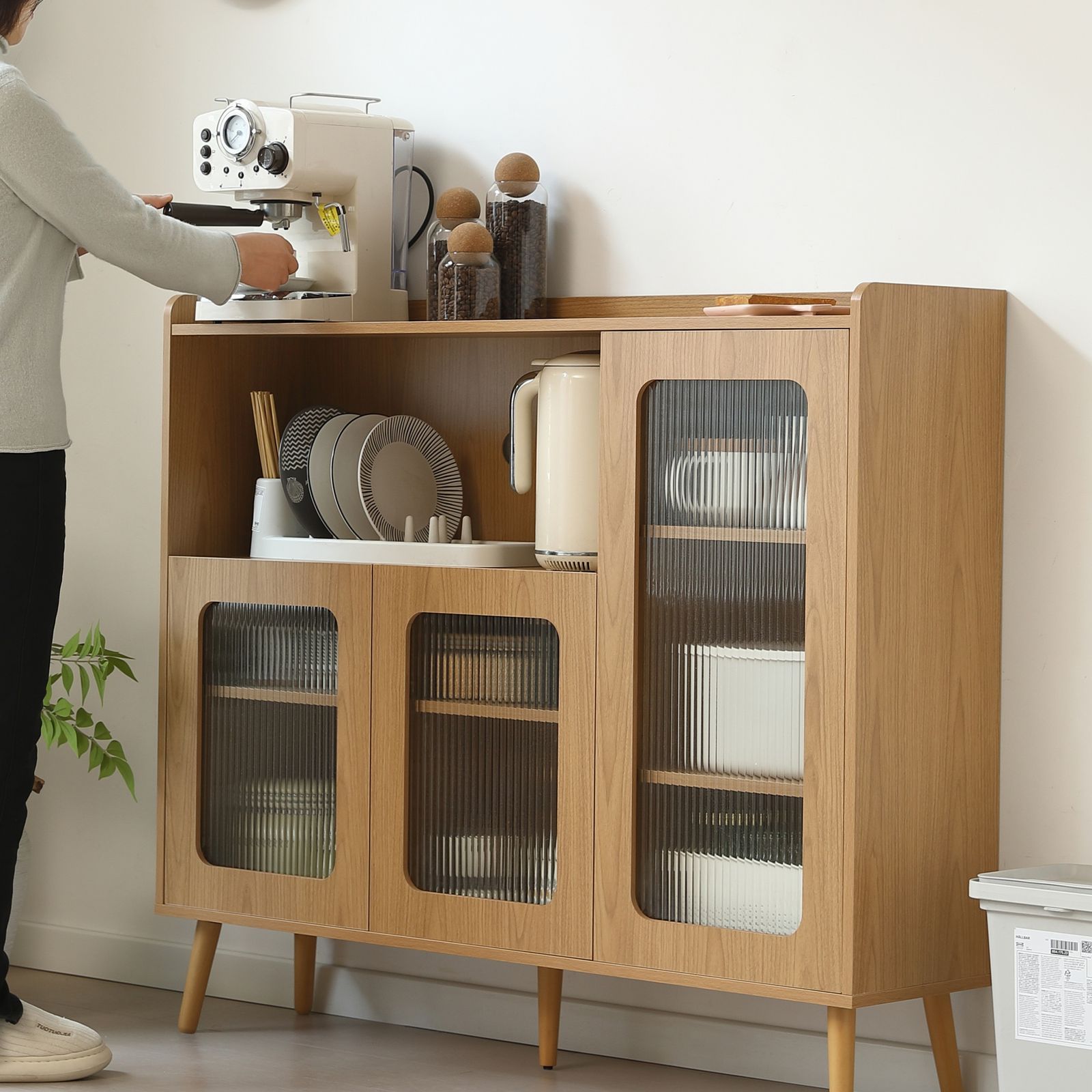 キャビネット サイドボード 食器棚 キッチンキャビネット チェスト 大