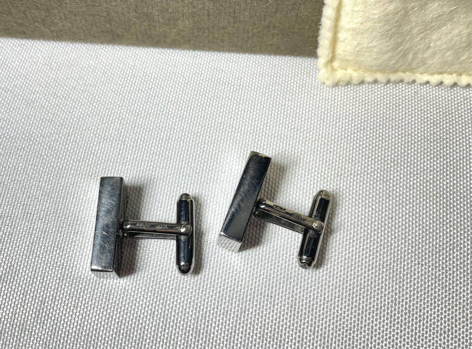 希少 GUCCI グッチ ブランドロゴ文字 クロームスターリングシルバー