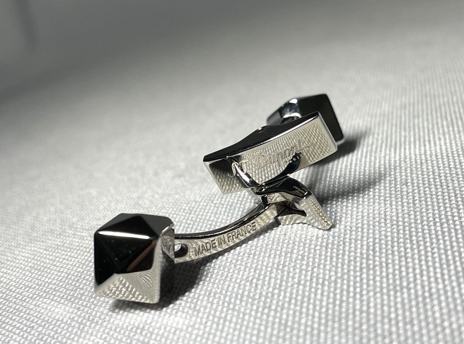 希少 S.T.Dupont デュポン 立体3D ダイヤカットデザインカフス
