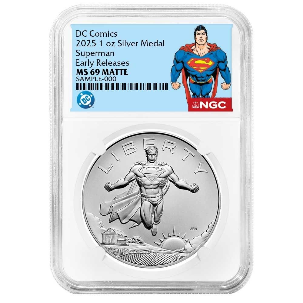 2025年 スーパーマン DCコミックス 1オンス シルバーメダル NGC MS69