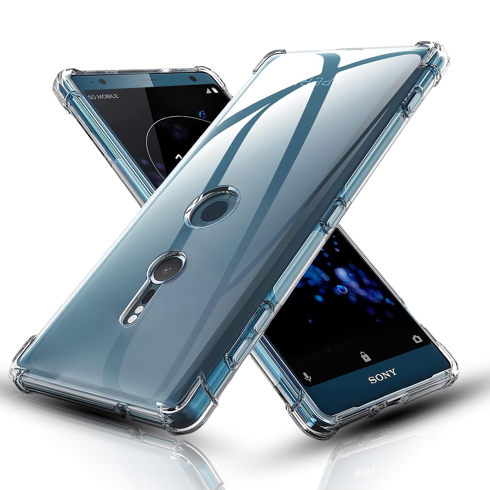 Xperia XZ2 SO-03K SOV37 702SO ケース ソフト TPU 耐衝撃 Qi充電対応