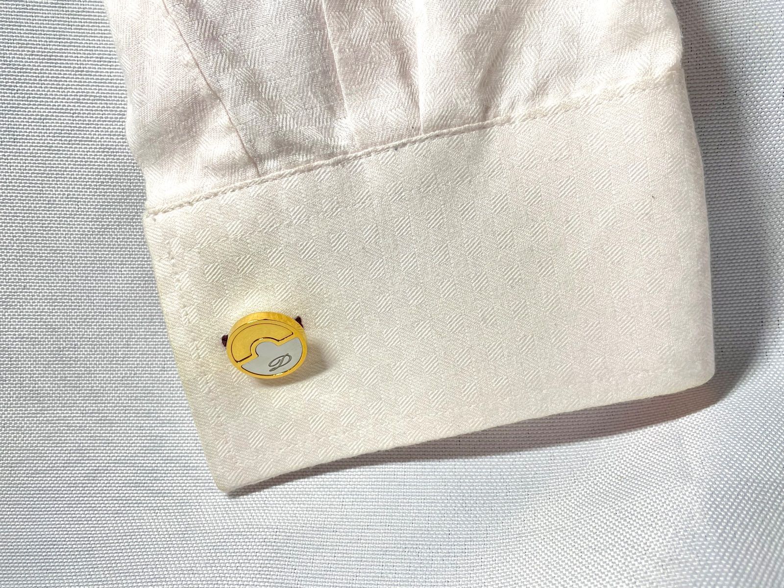 美品 ストア S.T.Dupont デュポン Dロゴ 艶消しシルバー＆ゴールド