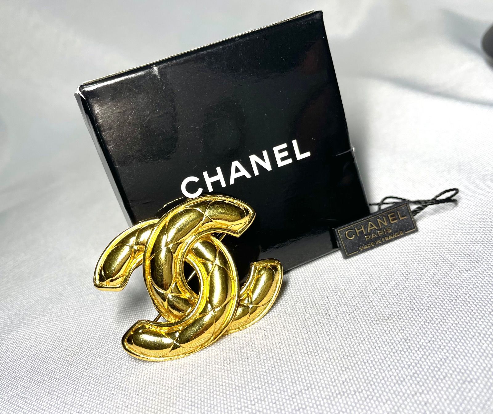 美品 CHANEL シャネル ココマーク マトラッセ ヴィンテージ ブローチ