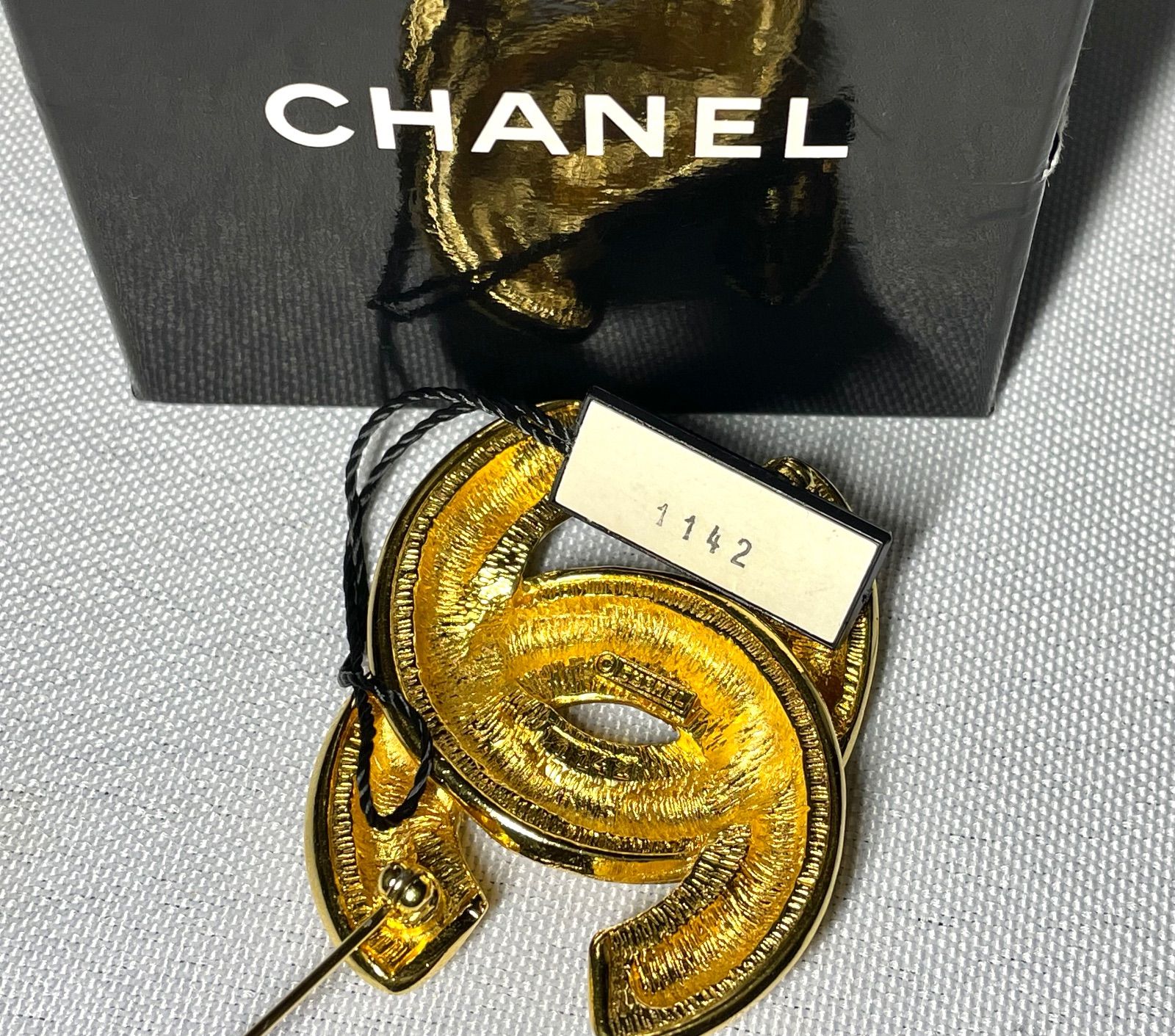 美品 CHANEL シャネル ココマーク マトラッセ ヴィンテージ ブローチ