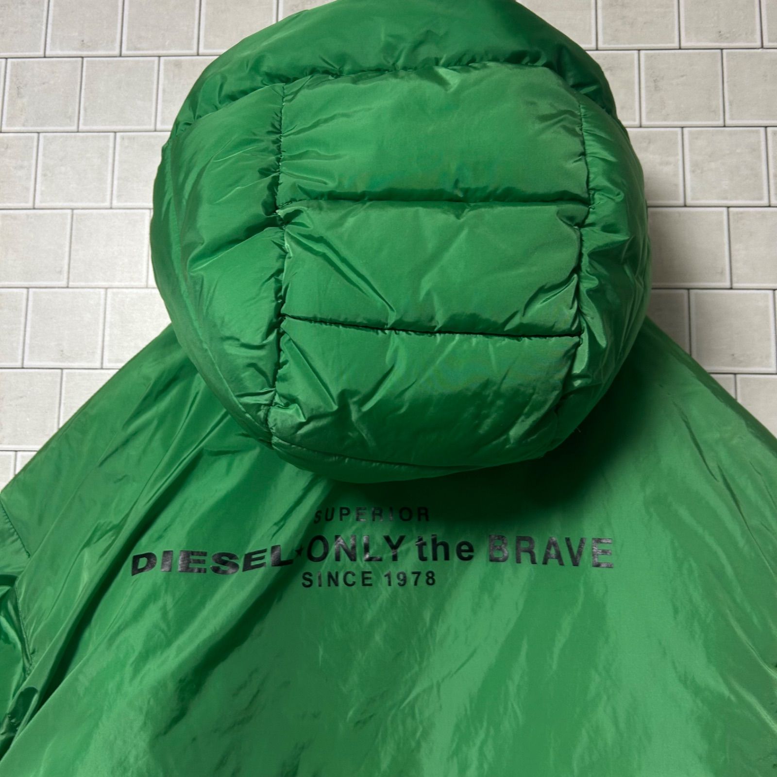 DIESEL ディーゼル 中綿ナイロンジャケット フードブルゾン 軽量 S
