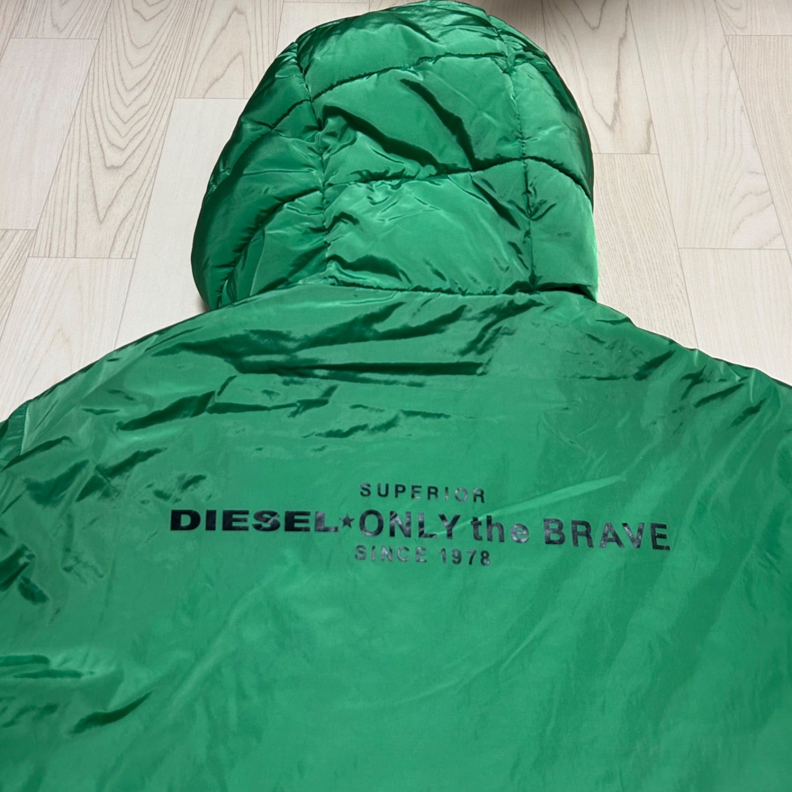 DIESEL ディーゼル 中綿ナイロンジャケット フードブルゾン 軽量 S