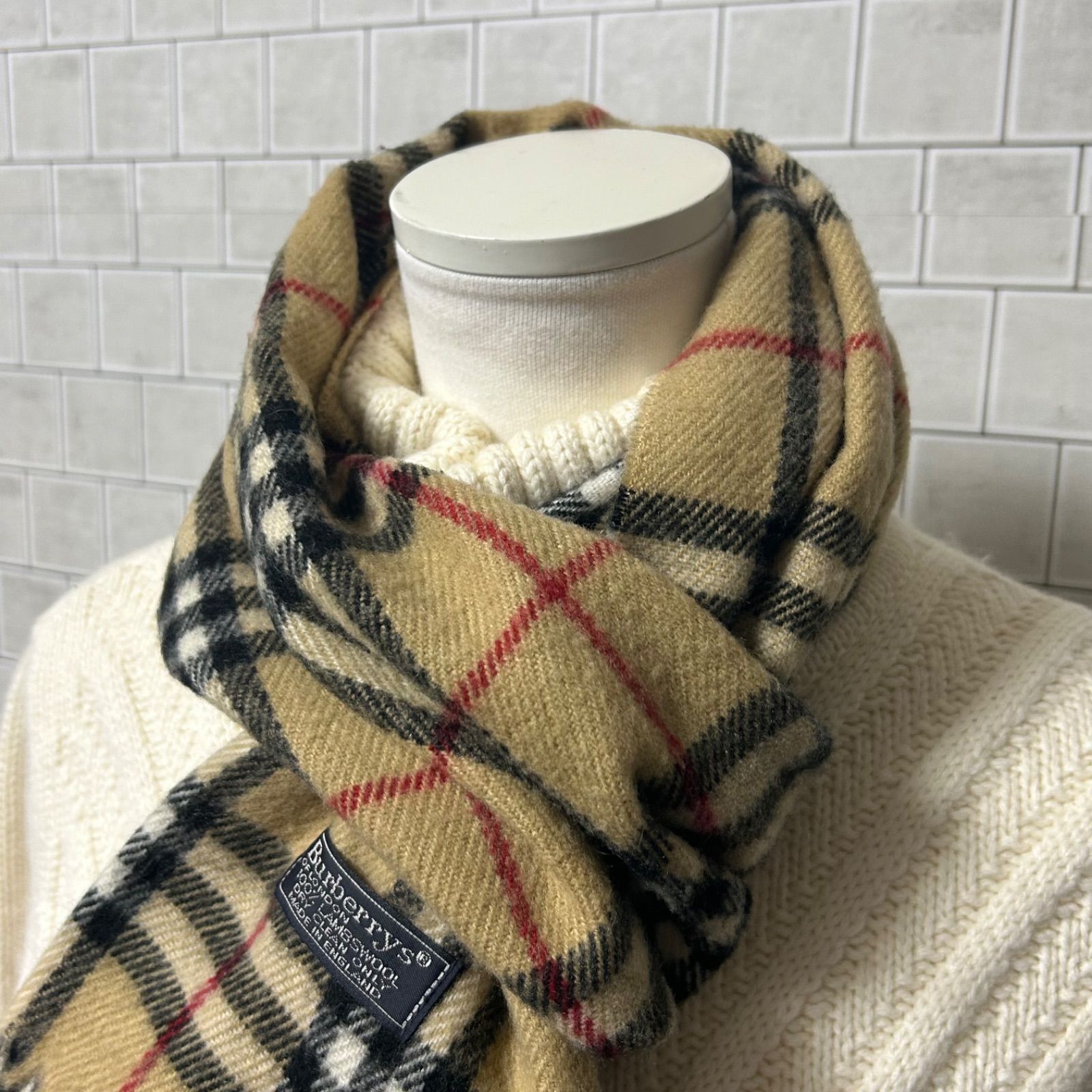 Burberrys london バーバリー ロンドン ラムウール100％ ノバチェック