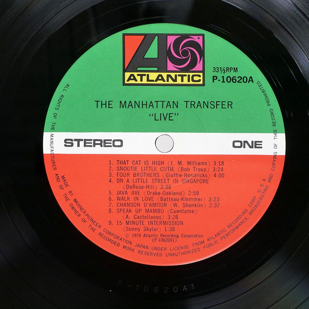 帯 国内盤 MANHATTAN TRANSFER/LIVE/ATLANTIC LP - メルカリ