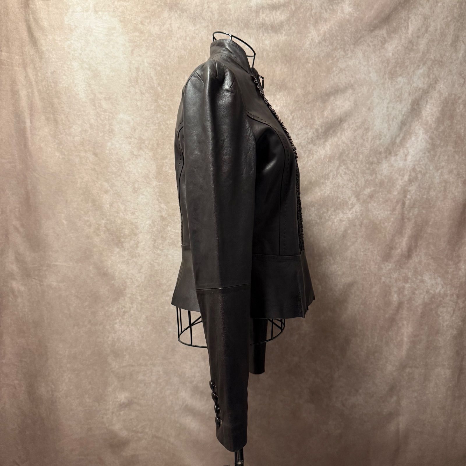 マックスマーラー ウィークエンド ショップ ダークブラウン レザー