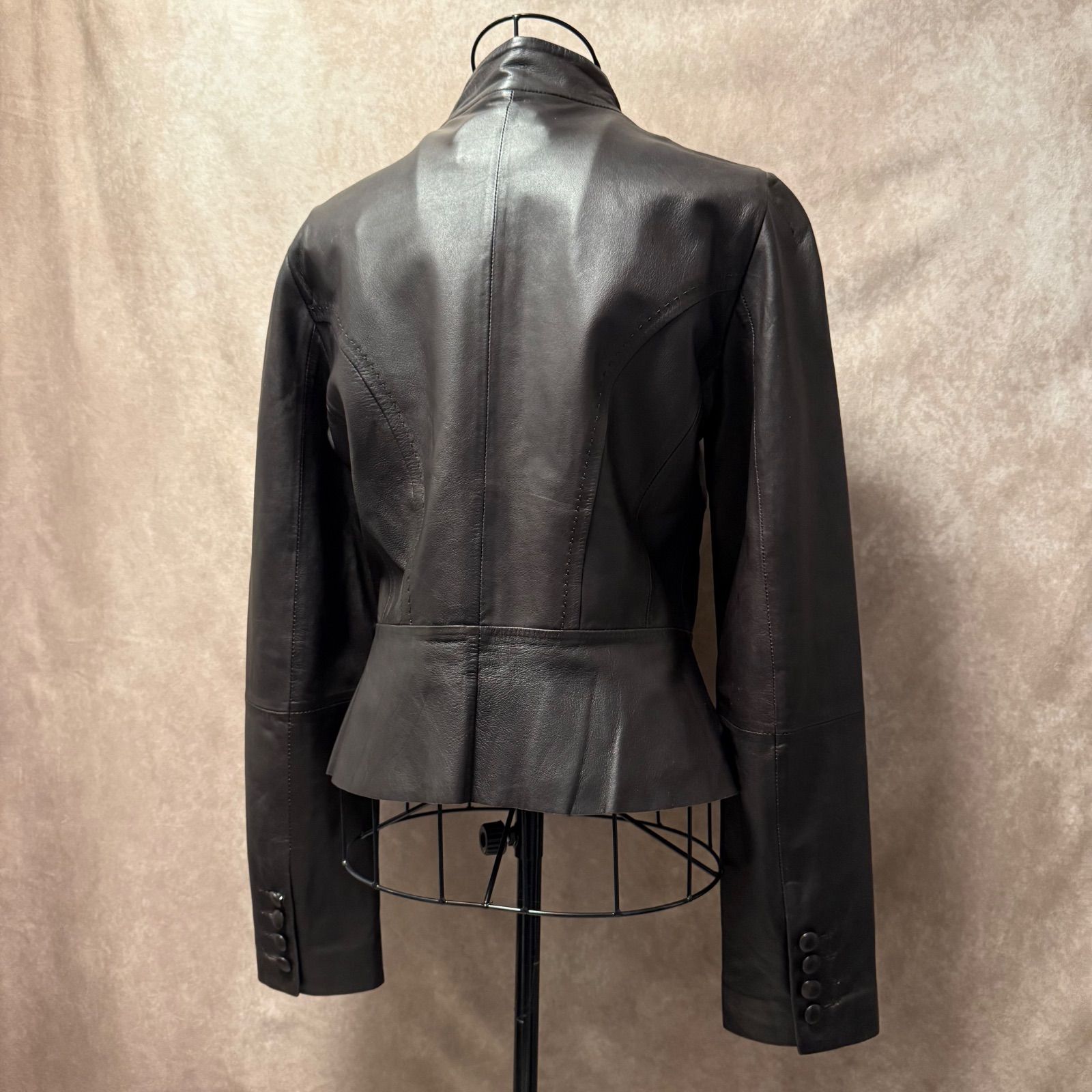 マックスマーラー ウィークエンド ショップ ダークブラウン レザー