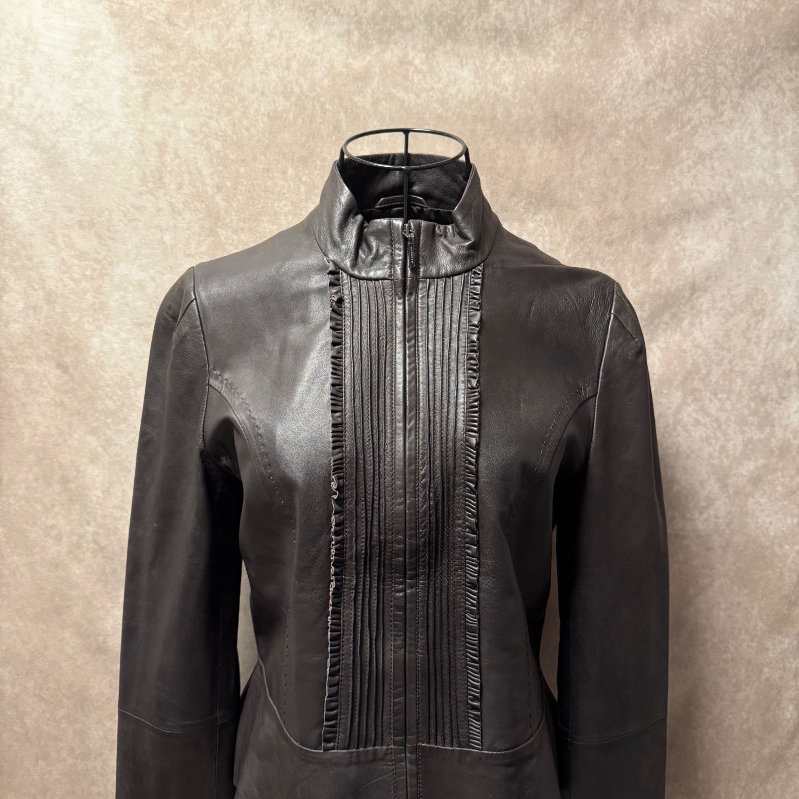 マックスマーラー ウィークエンド ショップ ダークブラウン レザー