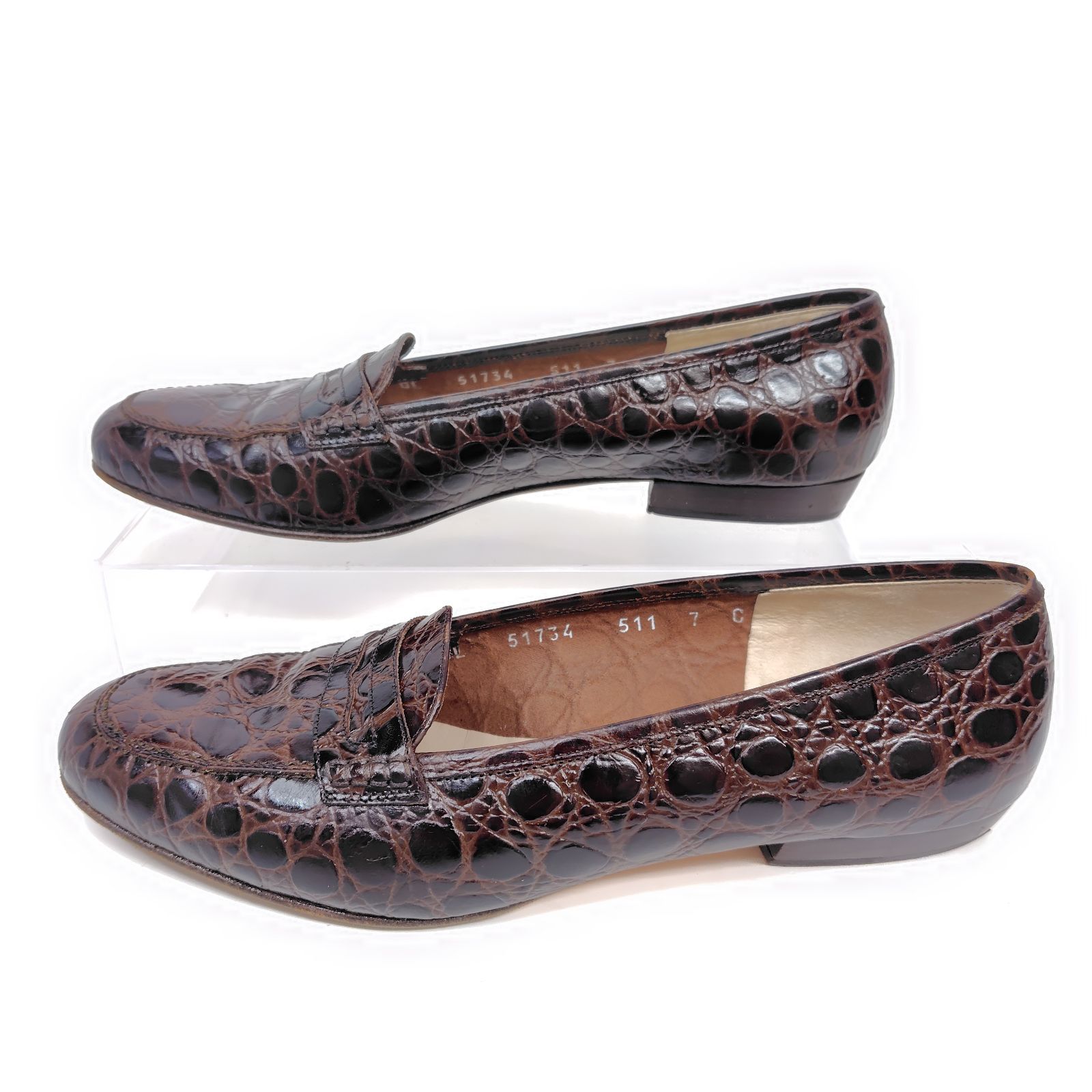 Salvatore Ferragamo 24cm フェラガモ パンプス 7C コインローファー