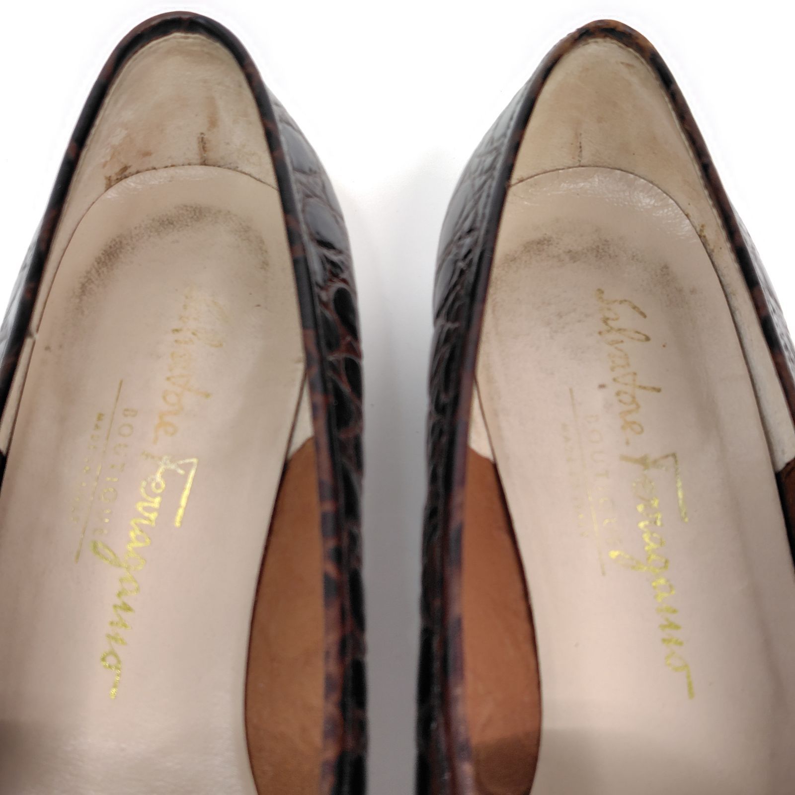 Salvatore Ferragamo 24cm フェラガモ パンプス 7C コインローファー