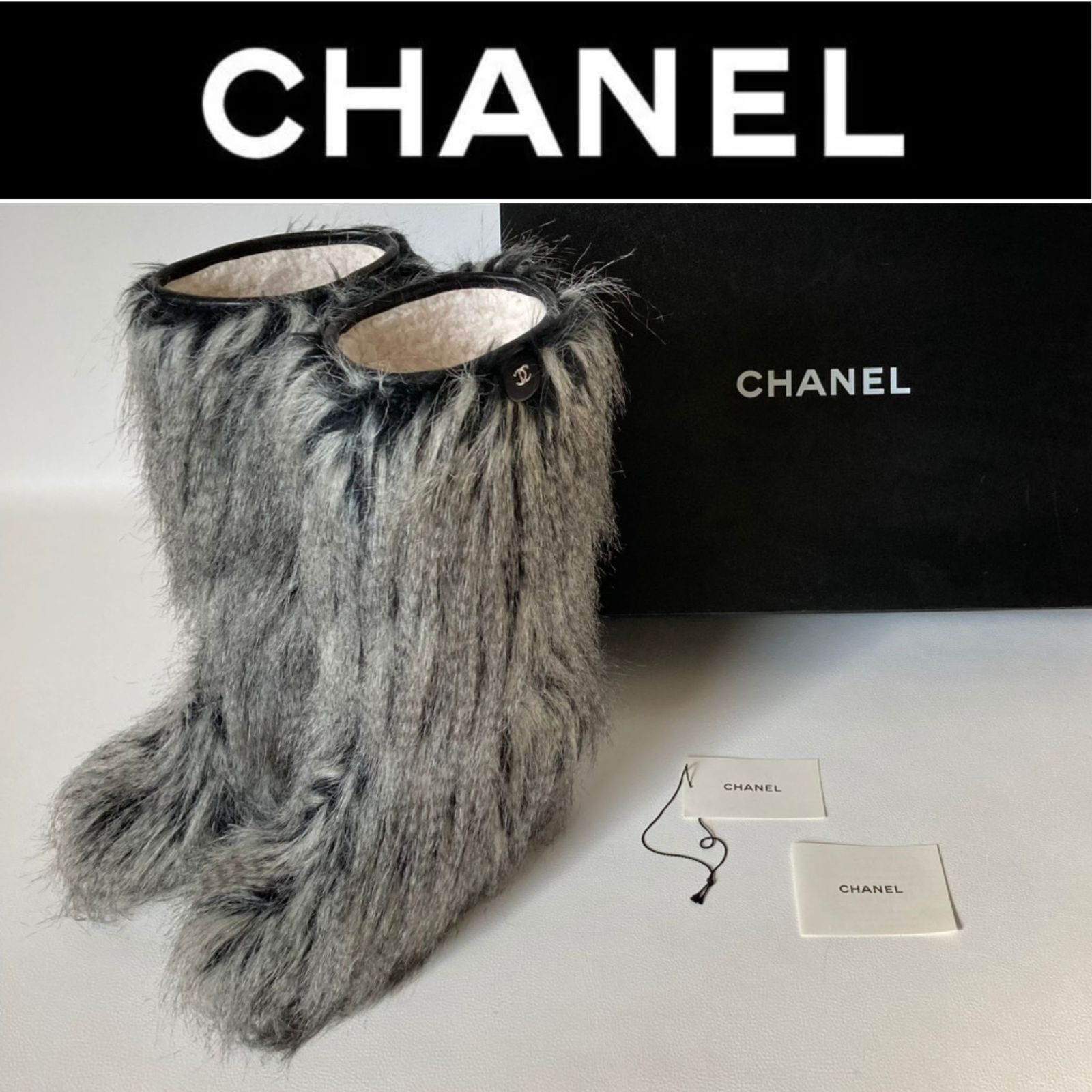 新品未使用】 CHANEL シャネル ファンタジー ファーブーツ レディース