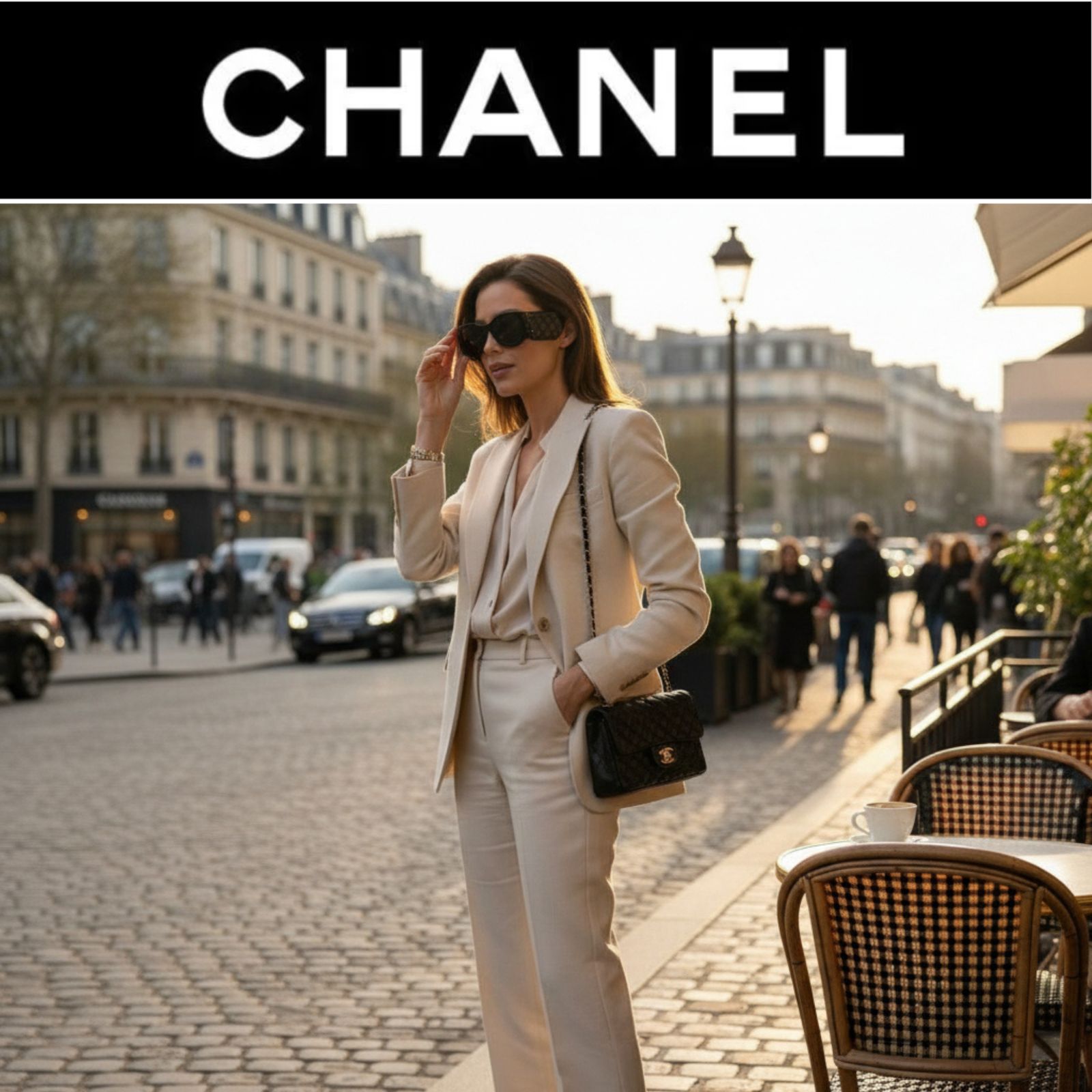 新品級/極美品】 CHANEL シャネル 1988 サングラス マトラッセレザー