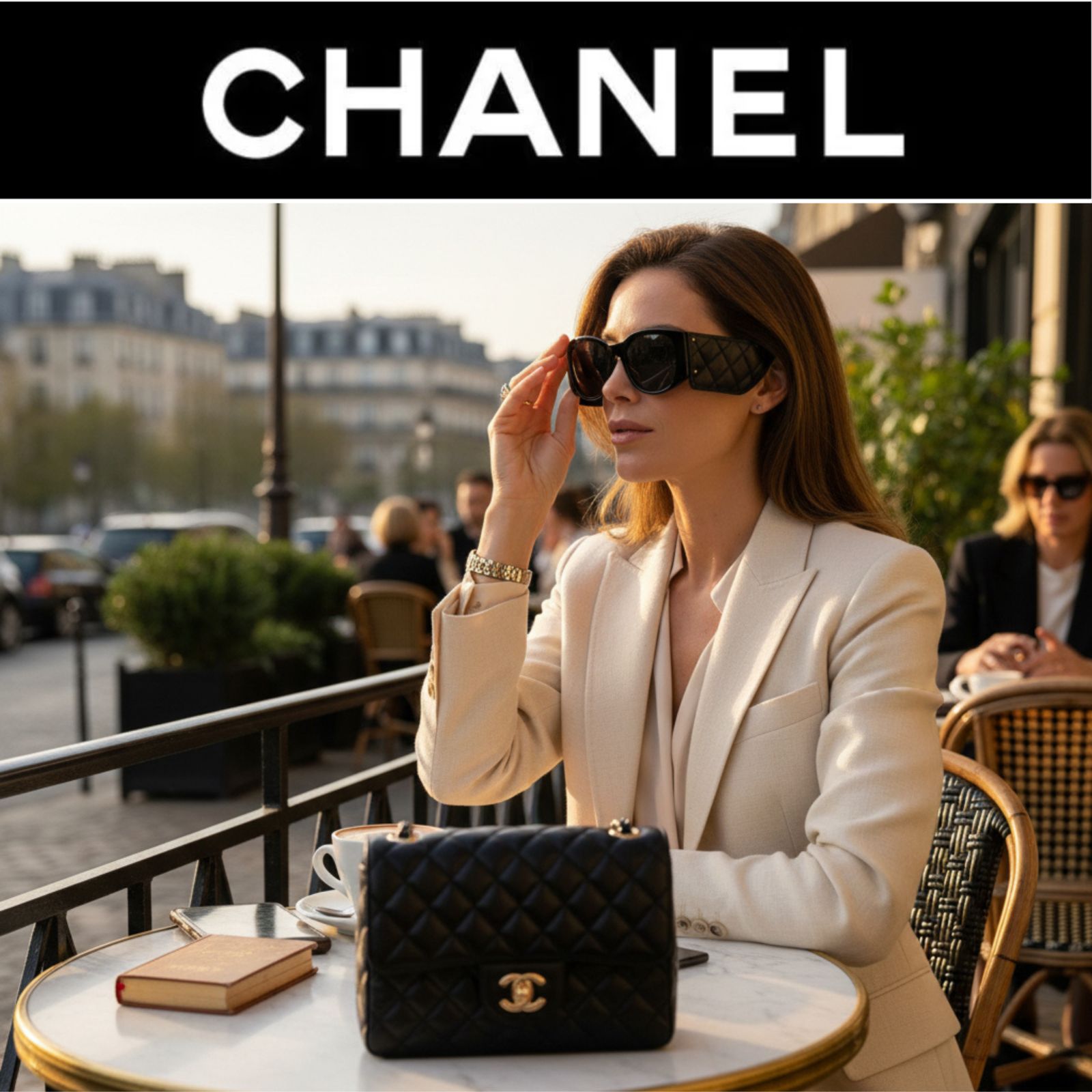 新品級/極美品】 CHANEL シャネル 1988 サングラス マトラッセレザー