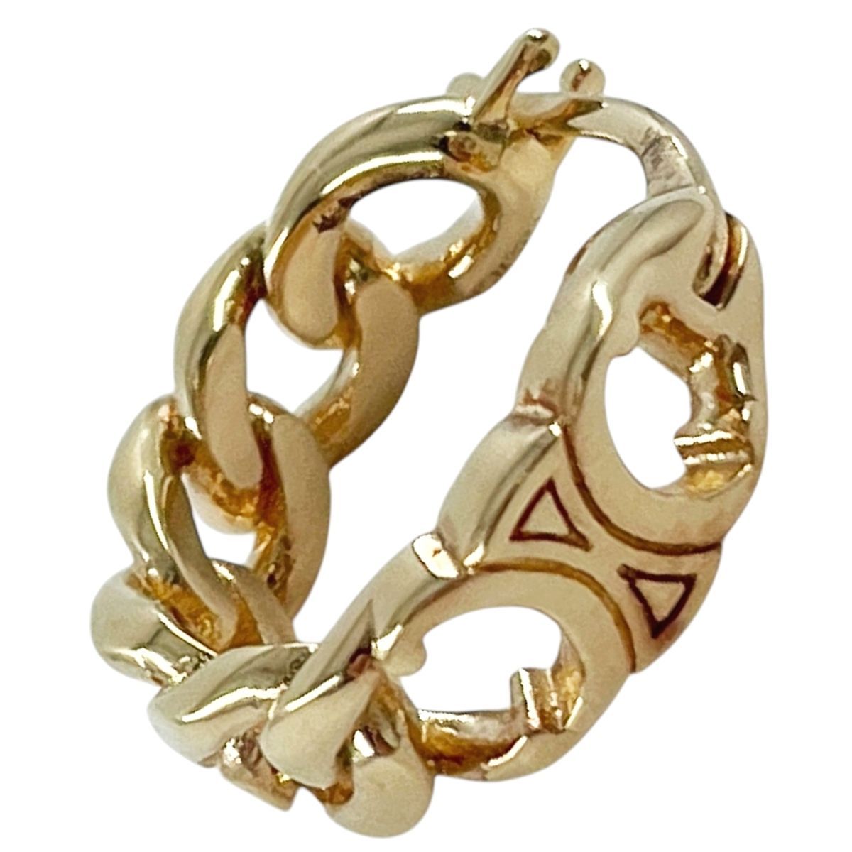 中古】 CELINE セリーヌ トリオンフ フープピアス ゴールド 片耳