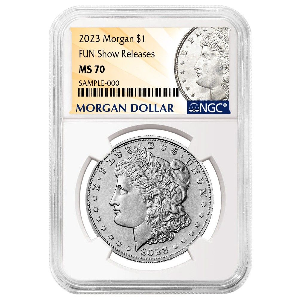 2023年 1ドルモルガン銀貨 NGC MS70 モルガンラベル ファンショー
