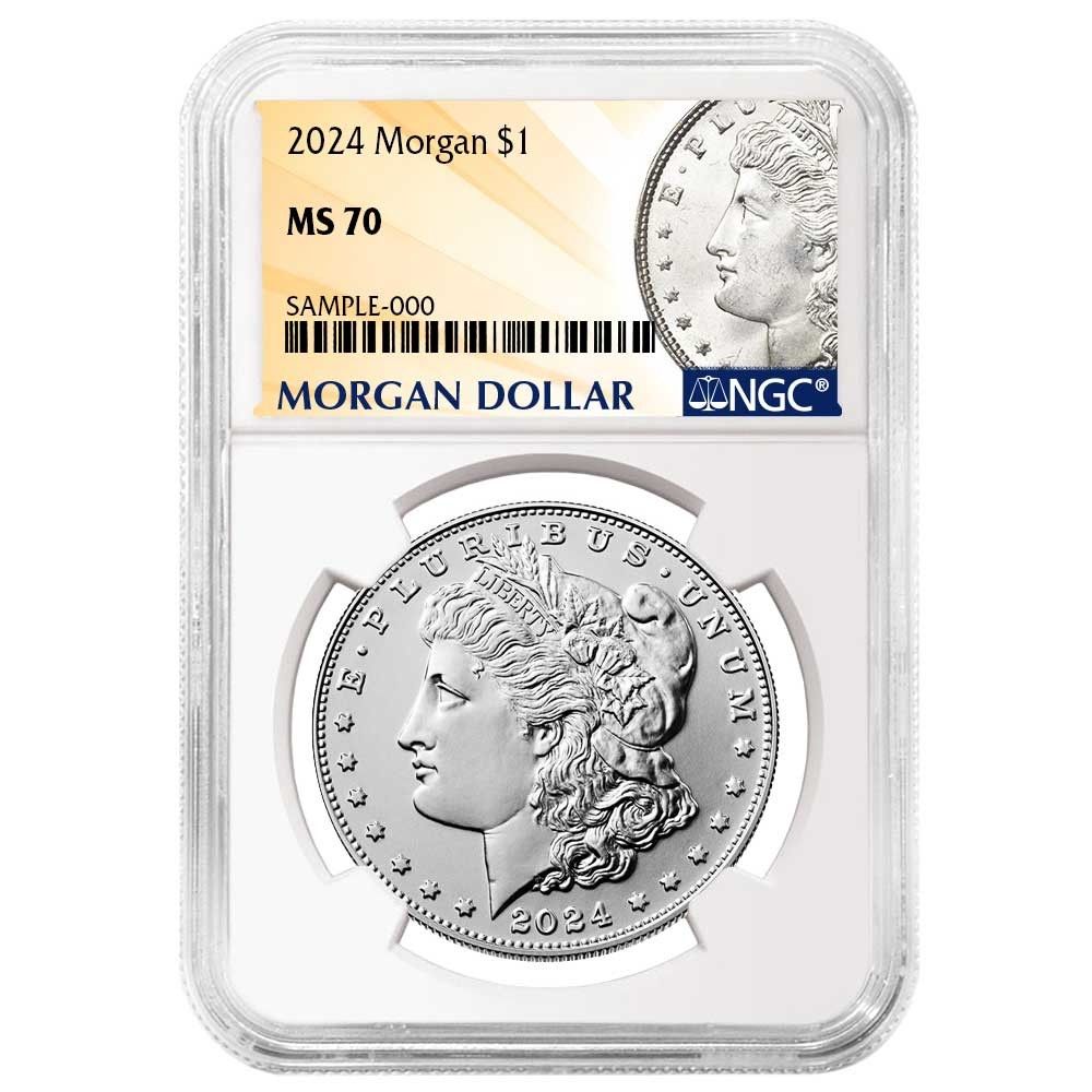 k*3様 アメリカ 2024 完璧銀貨 モルガンダラー NGC MS 70 k*3様