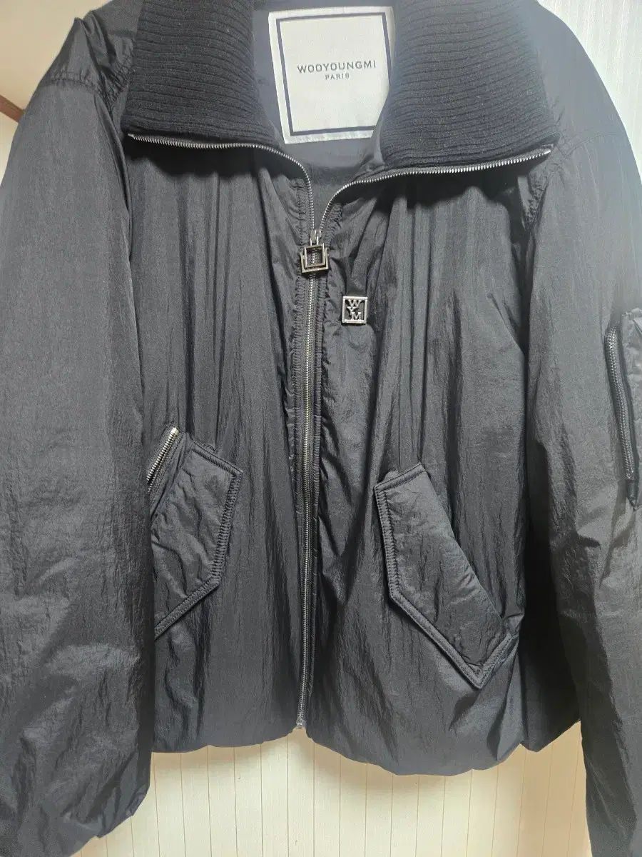 WOOYOUNGMI ウーヨンミ ブラック ハイネック パデッド アウター 50サイズ
