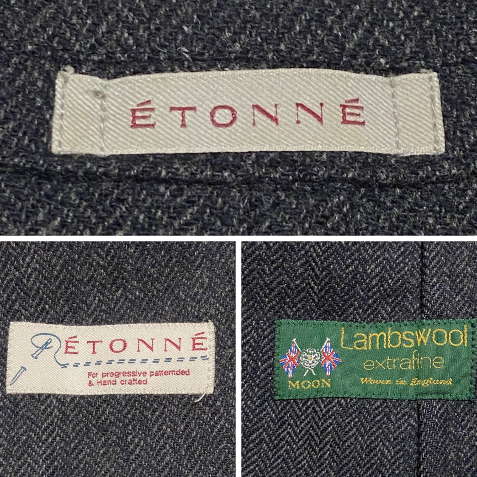 ETONNE エトネ テーラードジャケット MOON社 ENGLAND 英国 ウール WOOL 