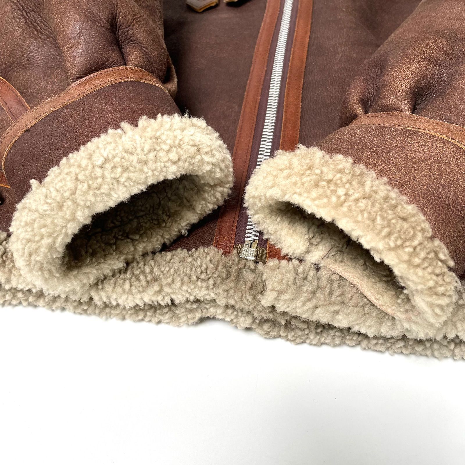 米国製】AVIREX ムートンジャケット B-3 茶 40 フライトジャケット