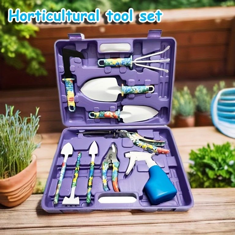 花柄ガーデニングセット】おしゃれな園芸ツールセット - 土壌掘削