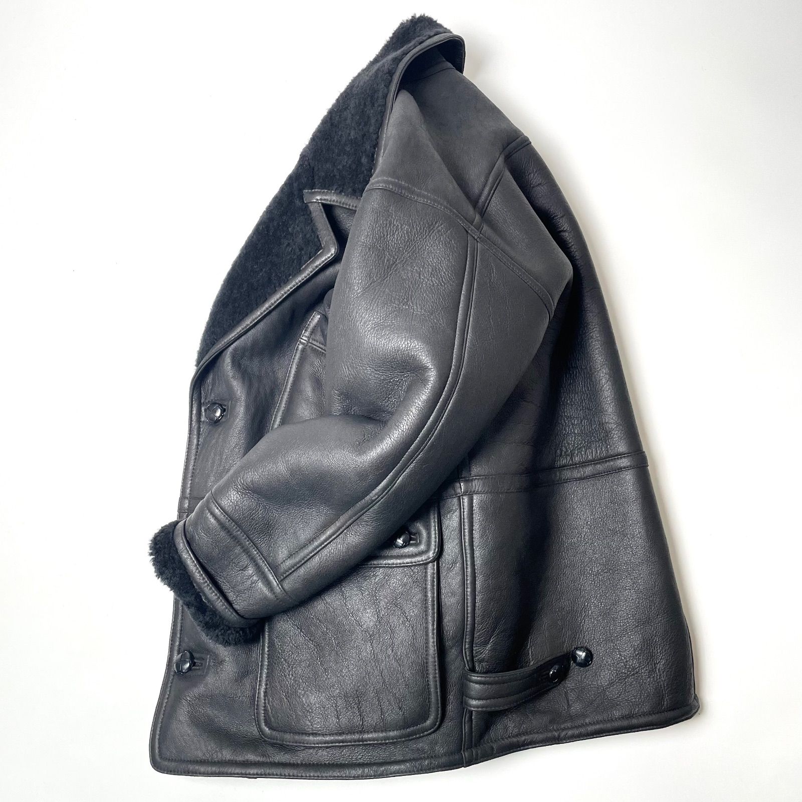 羊革】ハーレーダビッドソン レザージャケット 黒 M リアルムートン