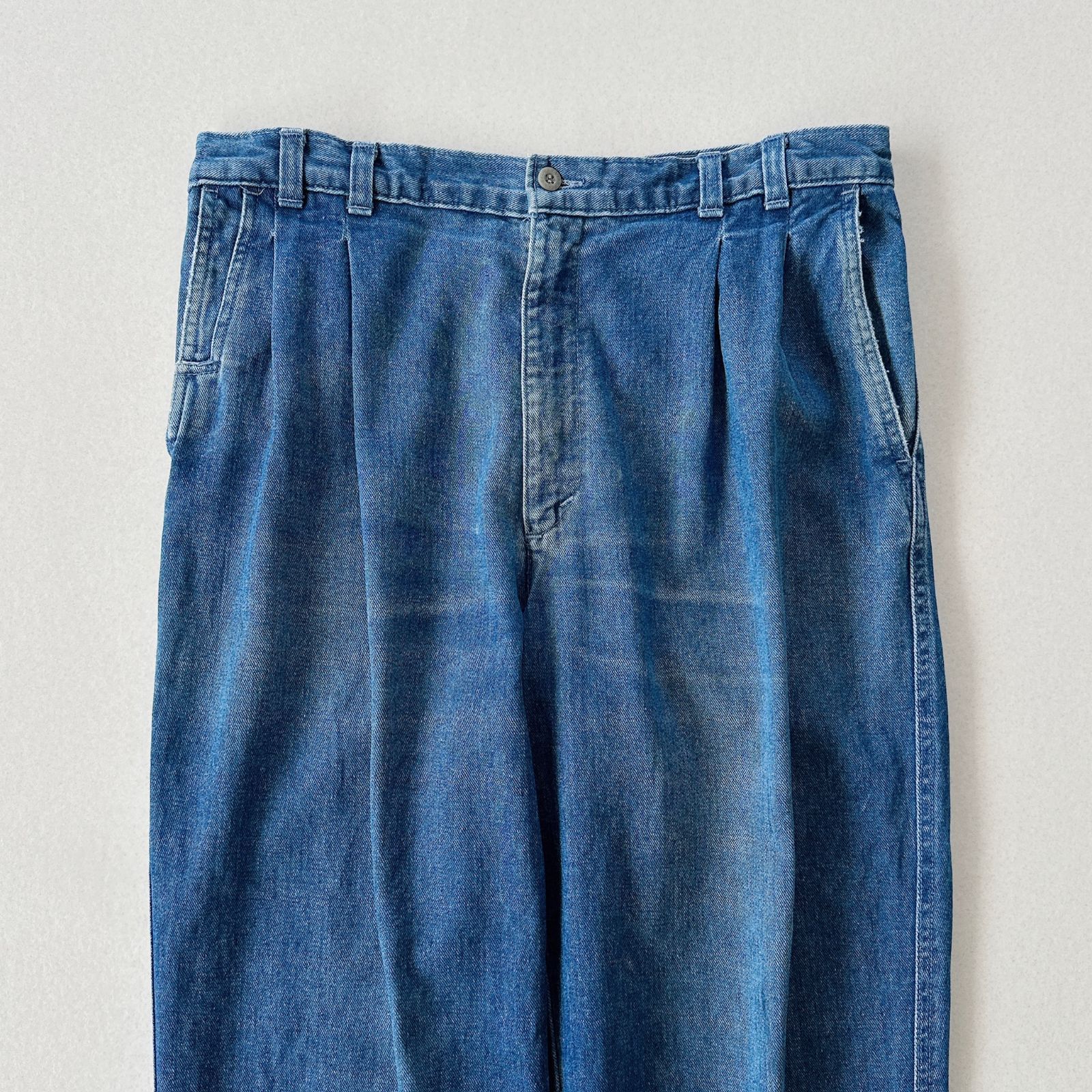 DOCKERS 90s old デニムスラックス ツータック ワイドパンツ - メルカリ