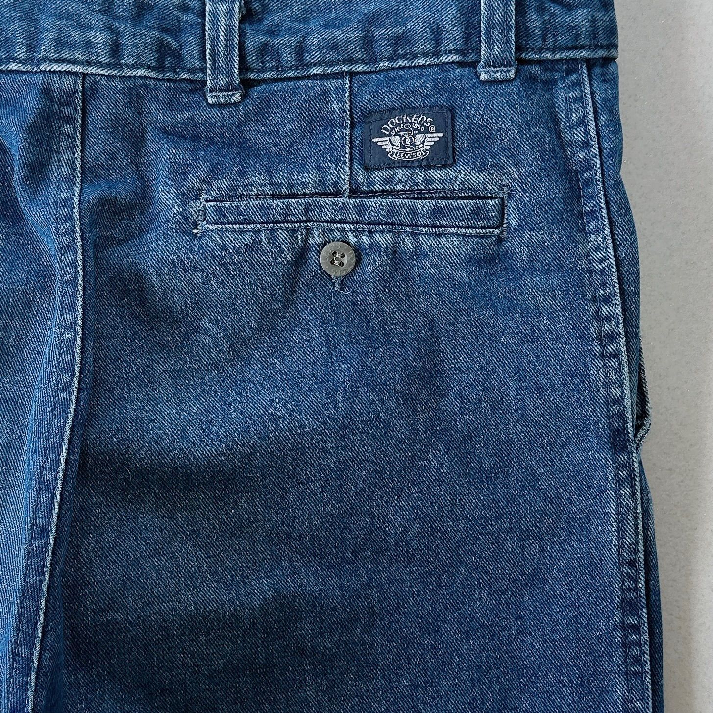 DOCKERS 90s old デニムスラックス ツータック ワイドパンツ - メルカリ