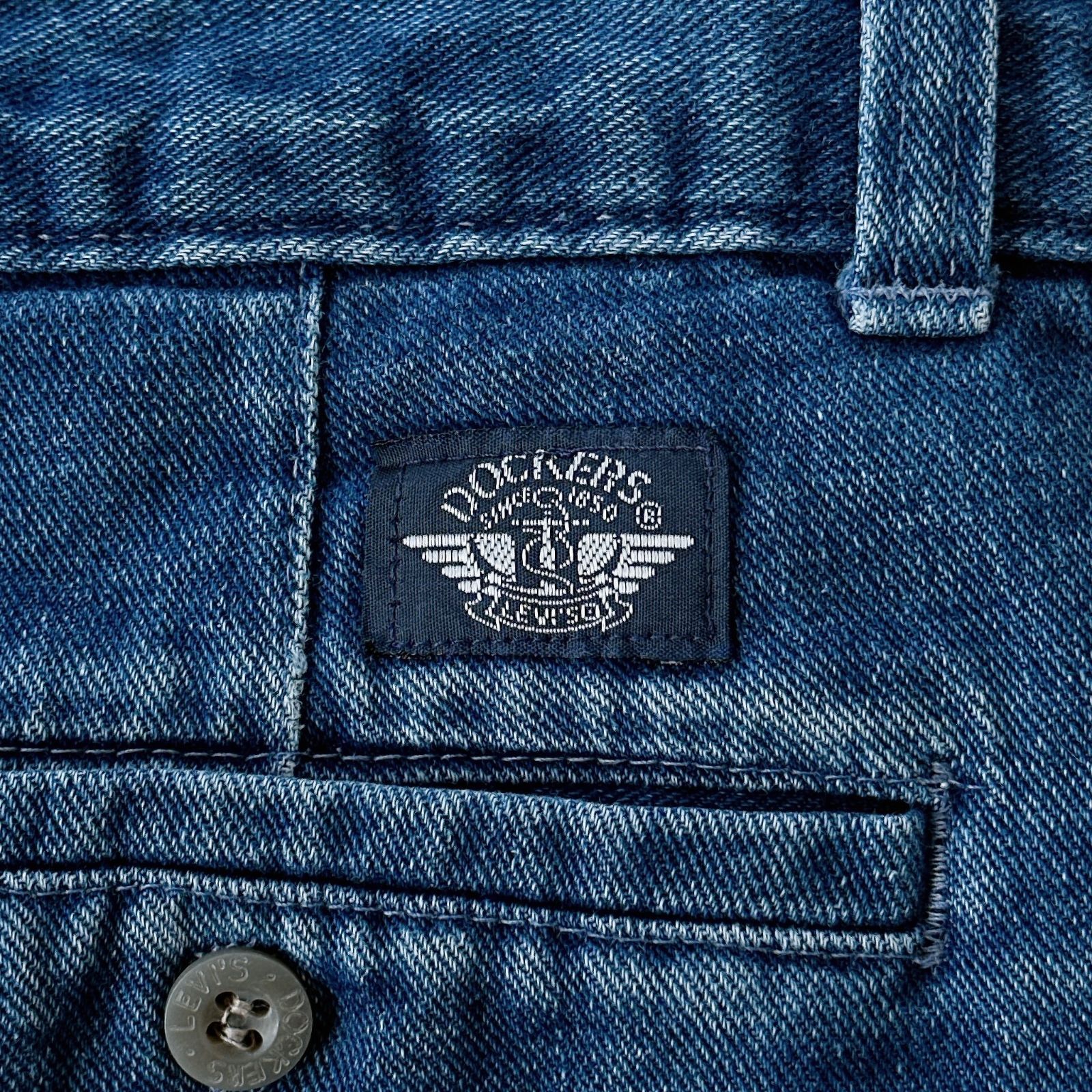 DOCKERS 90s old デニムスラックス ツータック ワイドパンツ - メルカリ