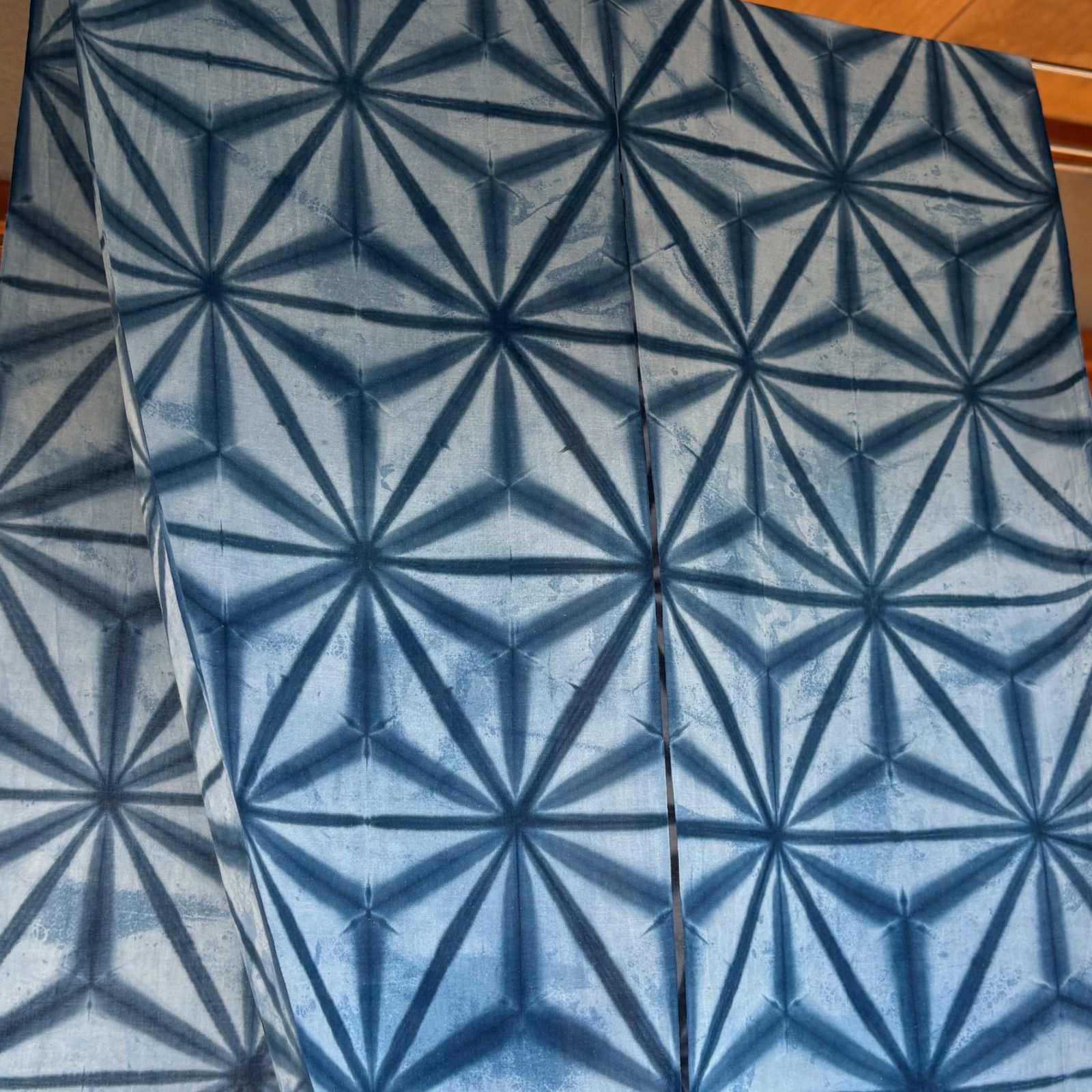 s118 【sato】 藍染 長尺生地 高級さらし生地 490cm どどん！と大きな