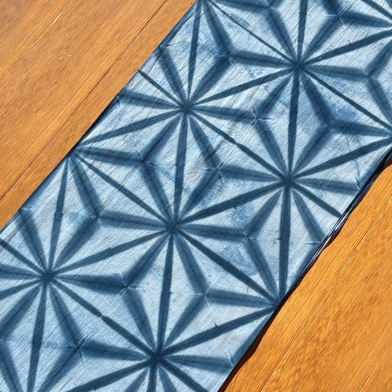 s118 【sato】 藍染 長尺生地 高級さらし生地 490cm どどん！と大きな