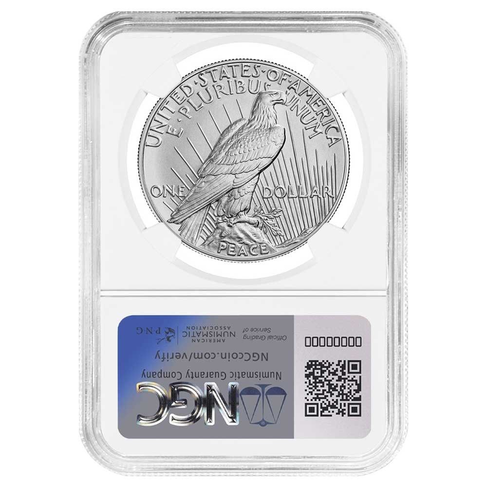 2023年 1ドル ピース銀貨 NGC MS70 ブラウンラベル - メルカリ