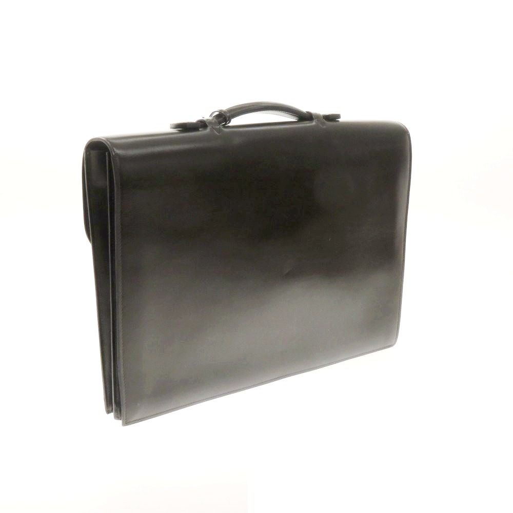 中古】チェレリーニ CELLERINI レザー 2層 ブリーフケース ダーク